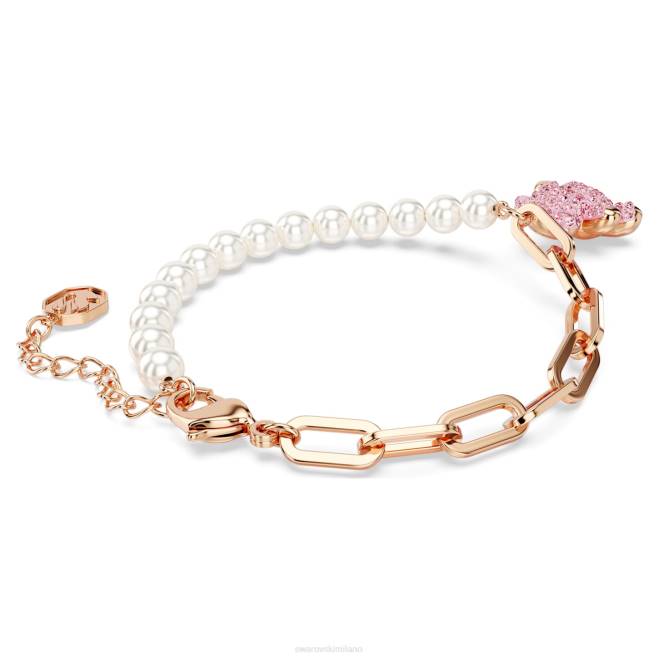 Swarovski DV4B454 gioielleria orsetto, rosa, placcato tonalità oro rosa braccialetto di orsacchiotto