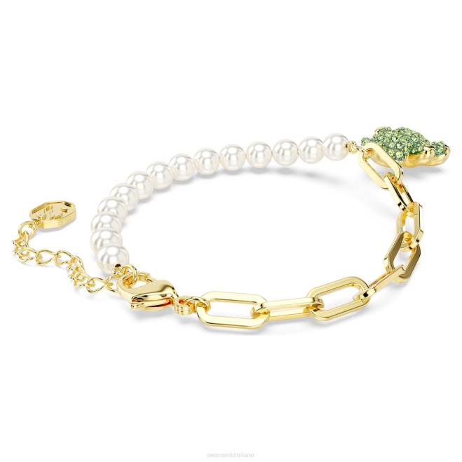 Swarovski DV4B455 gioielleria orso, multicolore, placcato color oro braccialetto di orsacchiotto