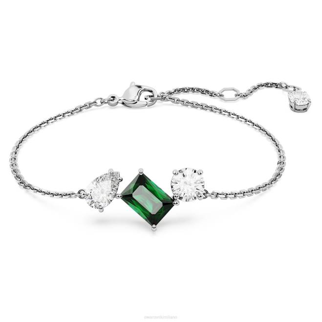 Swarovski DV4B457 gioielleria tagli misti, verdi, rodiati braccialetto mesmera