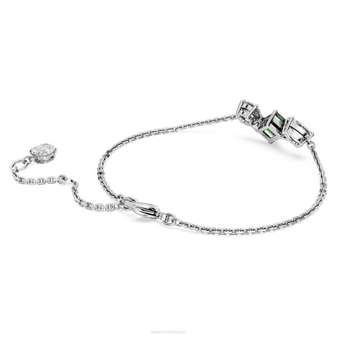 Swarovski DV4B457 gioielleria tagli misti, verdi, rodiati braccialetto mesmera