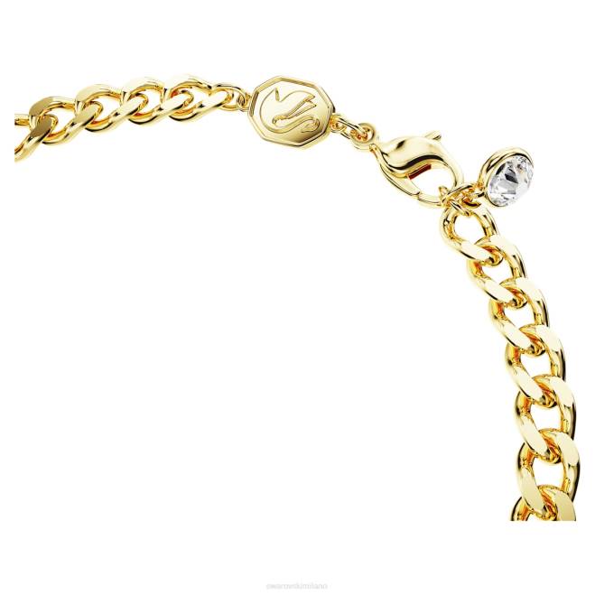 Swarovski DV4B459 gioielleria coccinella, rossa, placcata color oro braccialetto idilliaco