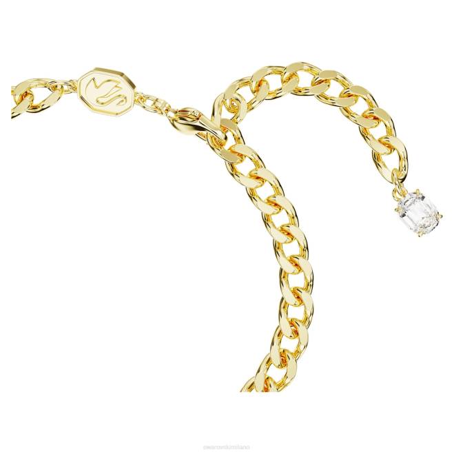 Swarovski DV4B460 gioielleria tagli misti, bianco, placcato oro braccialetto destrezza