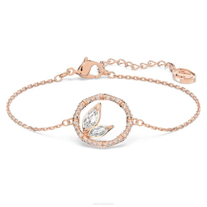 Swarovski DV4B465 gioielleria bambù, bianco, placcato tonalità oro rosa braccialetto dellio
