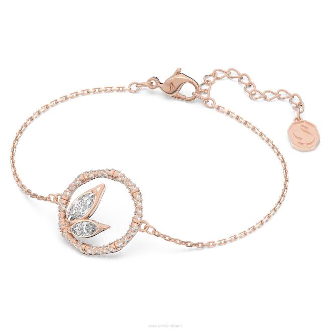 Swarovski DV4B465 gioielleria bambù, bianco, placcato tonalità oro rosa braccialetto dellio