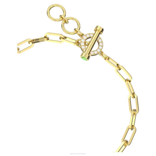 Swarovski DV4B472 gioielleria orso, verde, placcato color oro braccialetto di orsacchiotto