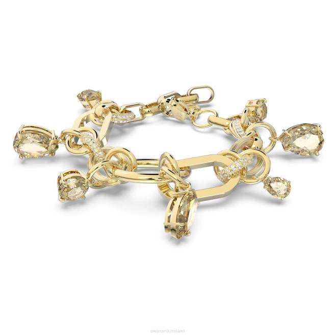 Swarovski DV4B473 gioielleria marrone, placcato color oro braccialetto d'ambra