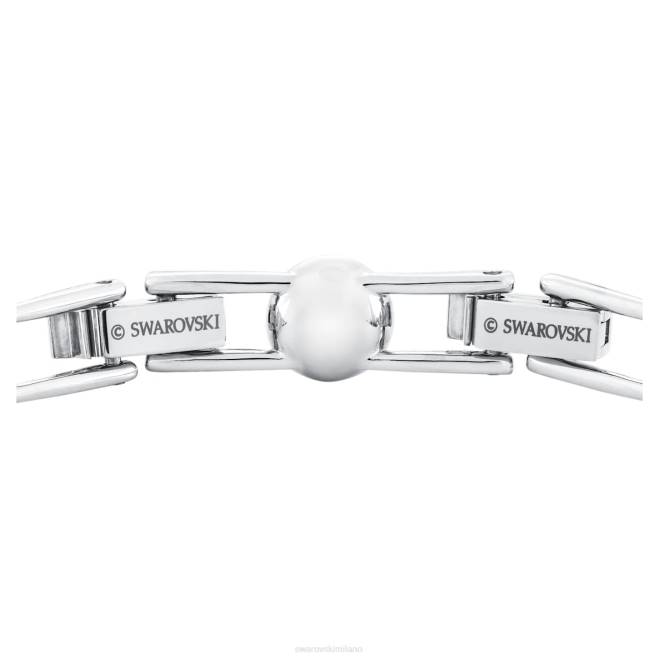 Swarovski DV4B546 gioielleria taglio rotondo, pavé, bianco, rodiato braccialetto angelico