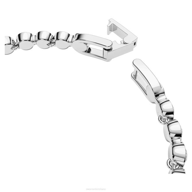 Swarovski DV4B548 gioielleria taglio rotondo, bianco, placcato rodio braccialetto da tennis