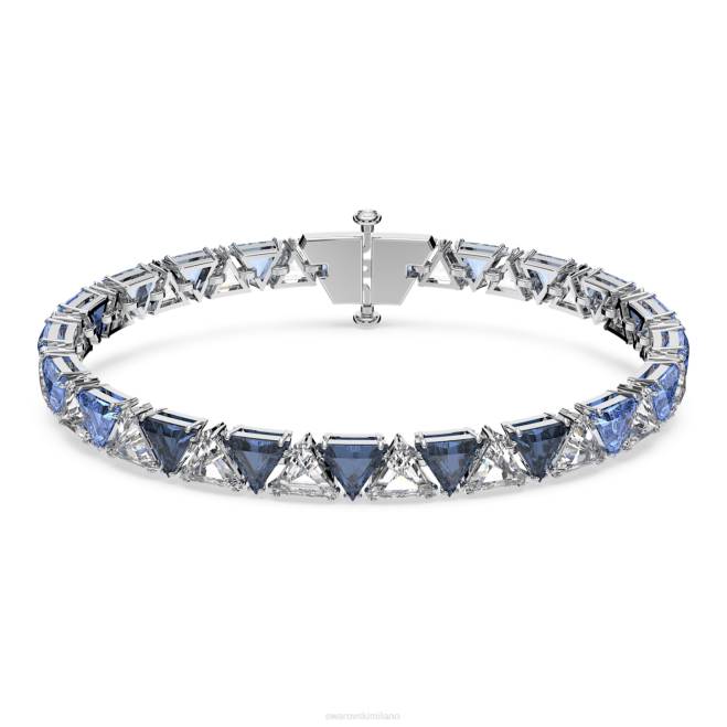 Swarovski DV4B558 gioielleria taglio a triangolo, blu, placcato rodio bracciale ortice