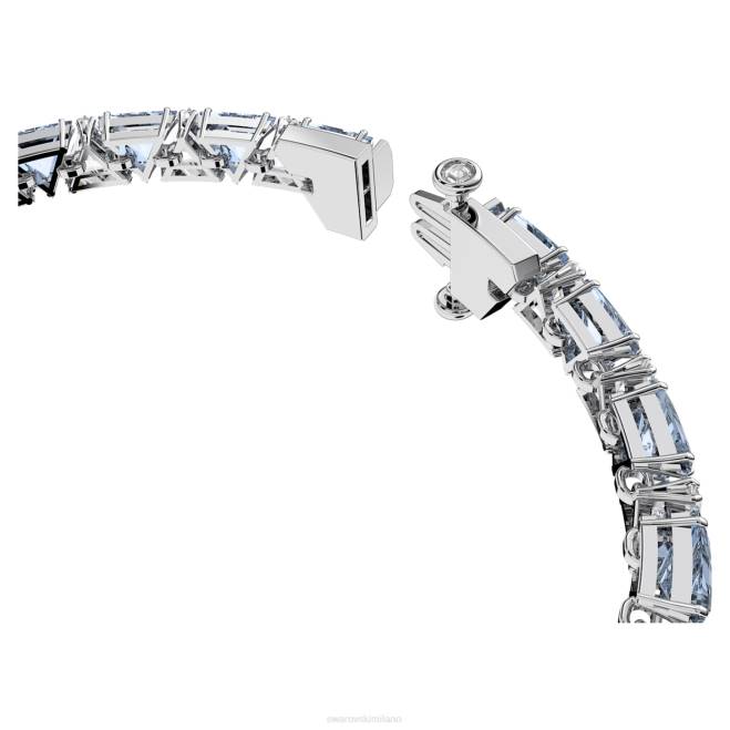 Swarovski DV4B558 gioielleria taglio a triangolo, blu, placcato rodio bracciale ortice