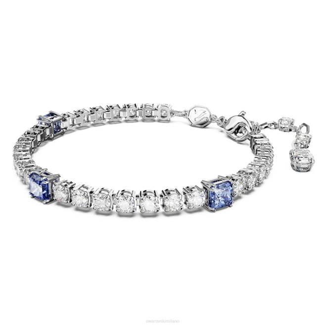 Swarovski DV4B576 gioielleria tagli misti, blu, rodiati braccialetto tennis a matrice