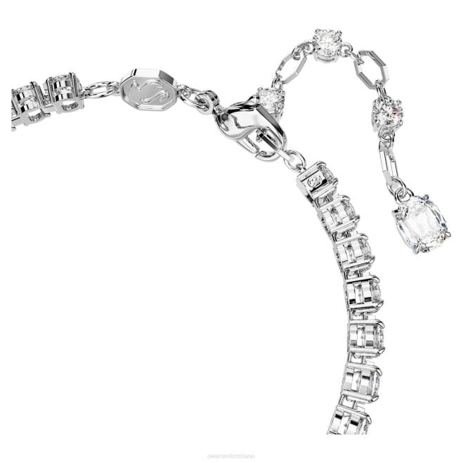 Swarovski DV4B577 gioielleria tagli misti, verdi, rodiati braccialetto tennis a matrice