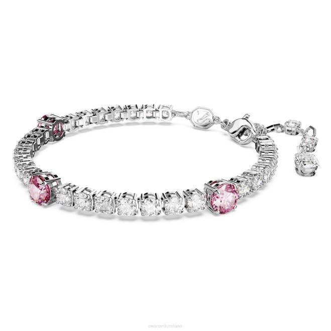 Swarovski DV4B578 gioielleria tagli misti, rosa, rodiati braccialetto tennis a matrice