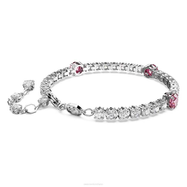 Swarovski DV4B578 gioielleria tagli misti, rosa, rodiati braccialetto tennis a matrice