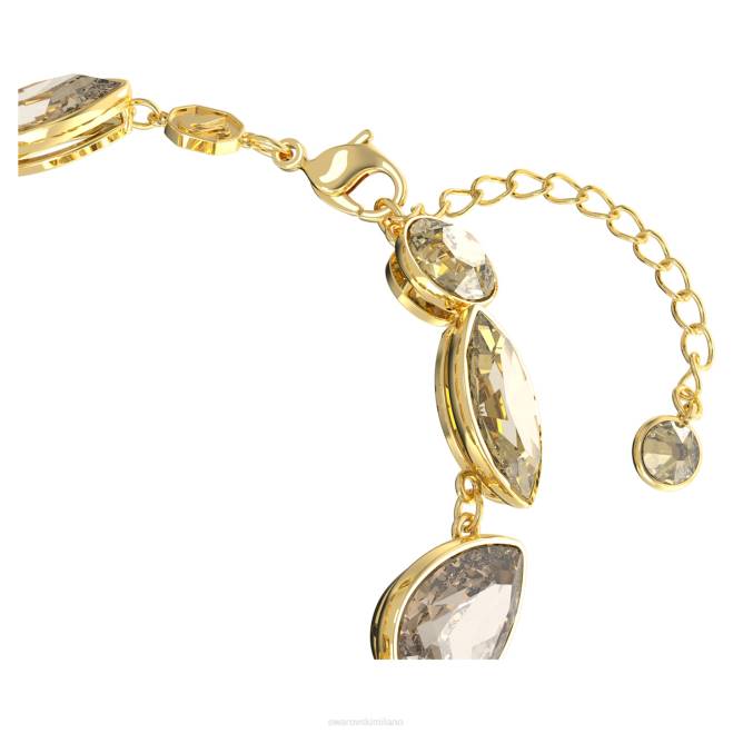 Swarovski DV4B580 gioielleria tagli misti, marrone, placcato oro braccialetto dell'eleganza dell'africa