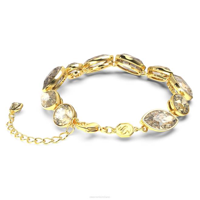 Swarovski DV4B580 gioielleria tagli misti, marrone, placcato oro braccialetto dell'eleganza dell'africa