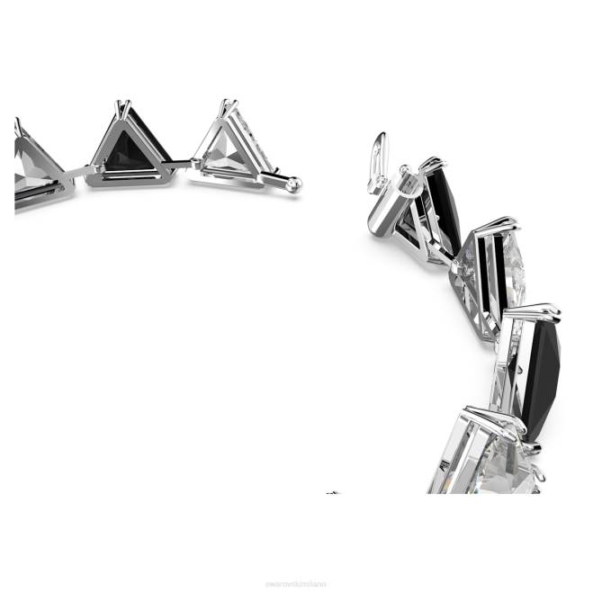 Swarovski DV4B581 gioielleria taglio a triangolo, nero, placcato rodio bracciale ortice