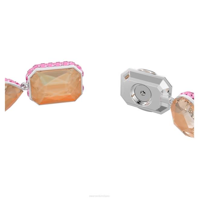 Swarovski DV4B582 gioielleria chiusura magnetica, tagli misti, multicolore, placcato rodio braccialetto dell'orbita