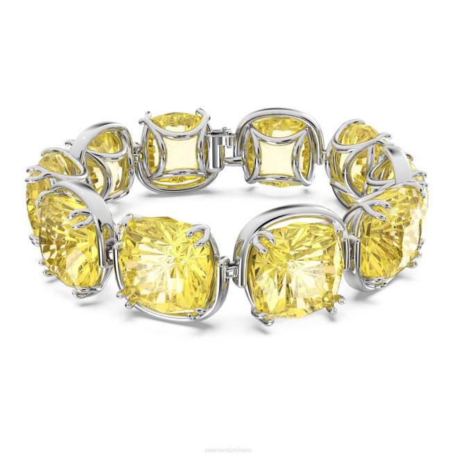 Swarovski DV4B584 gioielleria taglio cuscino, giallo, placcato rodio braccialetto armonia