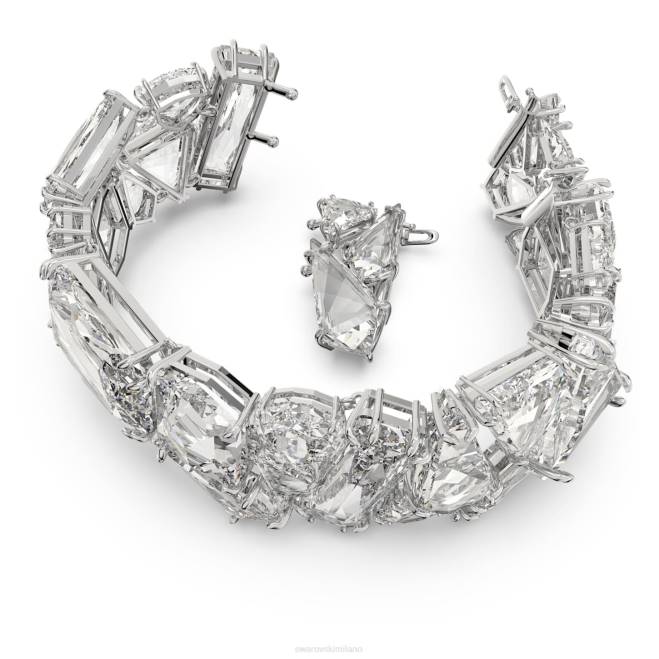 Swarovski DV4B588 gioielleria cristalli oversize, bianchi, placcati rodio braccialetto mesmera
