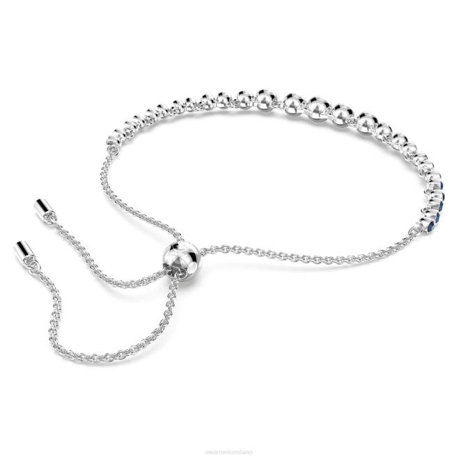 Swarovski DV4B479 gioielleria tagli rotondi misti, blu, rodiati braccialetto Emily