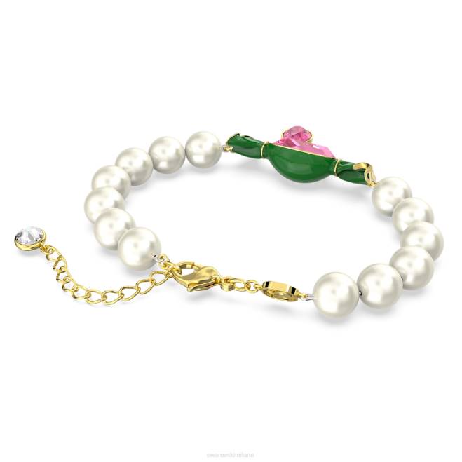Swarovski DV4B480 gioielleria caramella e goccia, multicolore, placcato color oro braccialetto dulcis