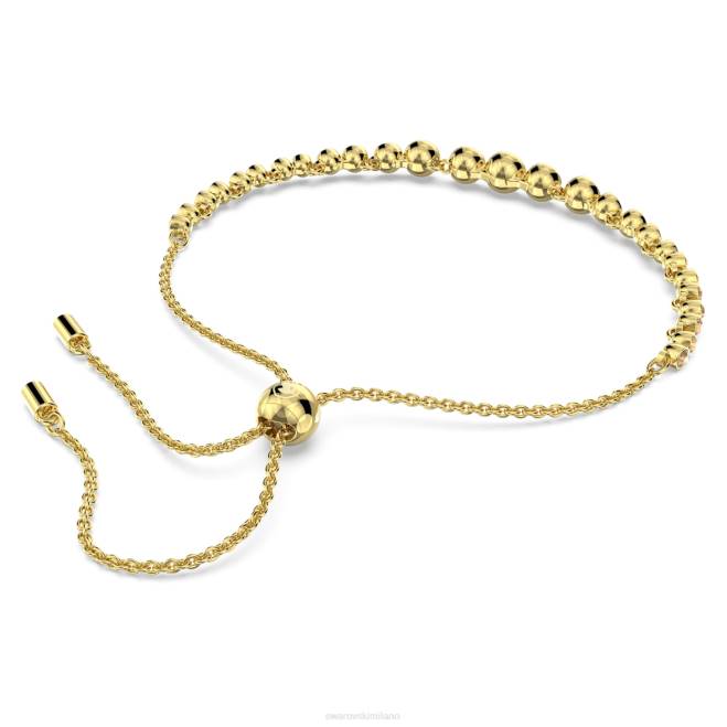 Swarovski DV4B482 gioielleria tagli rotondi misti, tono oro, placcato oro braccialetto Emily