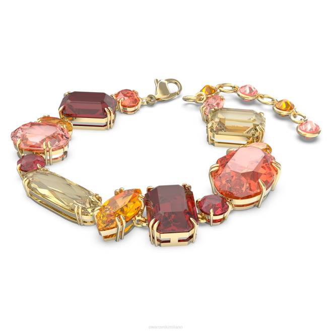Swarovski DV4B486 gioielleria tagli misti, multicolori, placcati oro braccialetto gemma