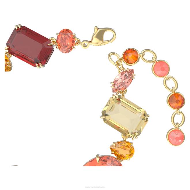 Swarovski DV4B486 gioielleria tagli misti, multicolori, placcati oro braccialetto gemma