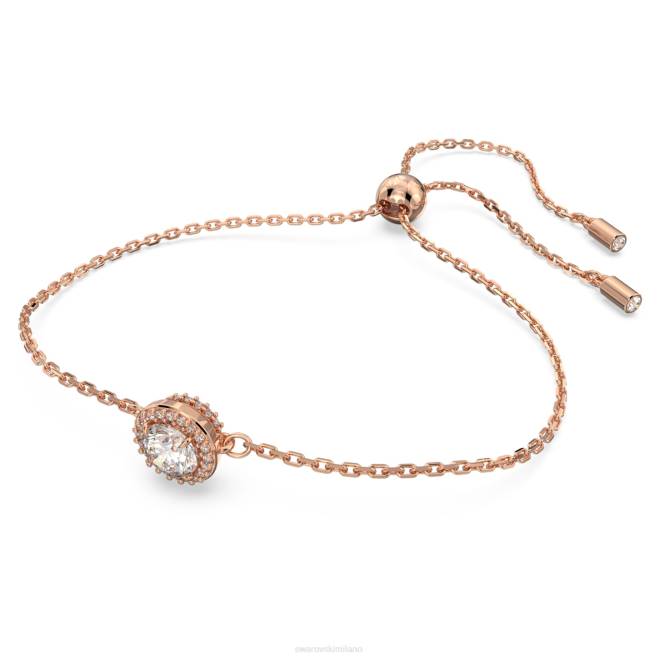 Swarovski DV4B491 gioielleria taglio rotondo, bianco, placcato tonalità oro rosa braccialetto costellazione