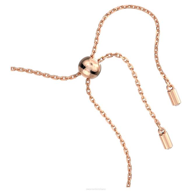 Swarovski DV4B491 gioielleria taglio rotondo, bianco, placcato tonalità oro rosa braccialetto costellazione