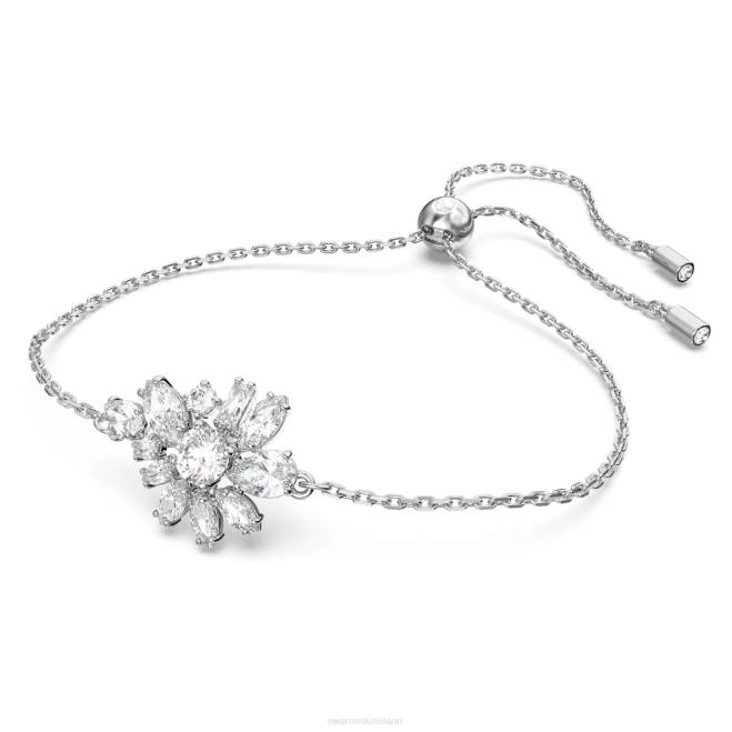 Swarovski DV4B495 gioielleria tagli misti, fiore, bianco, rodiato braccialetto gemma