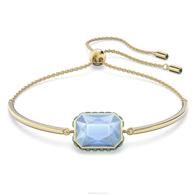 Swarovski DV4B496 gioielleria Taglio ottagonale, multicolore, placcato color oro braccialetto dell'orbita