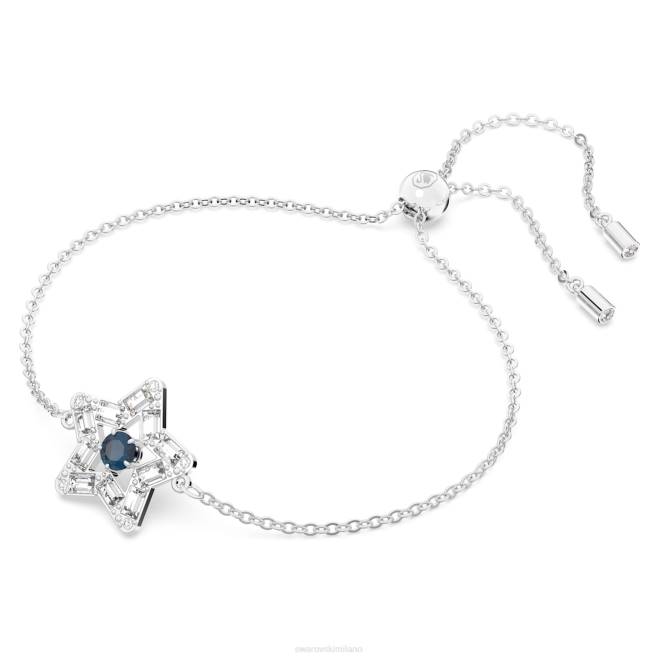 Swarovski DV4B497 gioielleria tagli misti, stella, blu, rodiato braccialetto stella