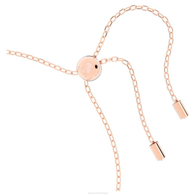 Swarovski DV4B501 gioielleria taglio a triangolo, bianco, placcato tonalità oro rosa bracciale ortice