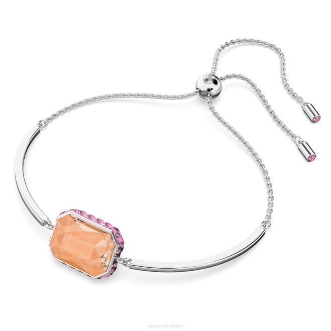 Swarovski DV4B502 gioielleria taglio ottagonale, multicolore, placcato rodio braccialetto dell'orbita