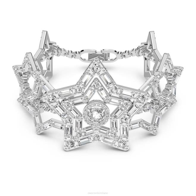 Swarovski DV4B506 gioielleria tagli misti, stella, bianco, rodiato braccialetto stella