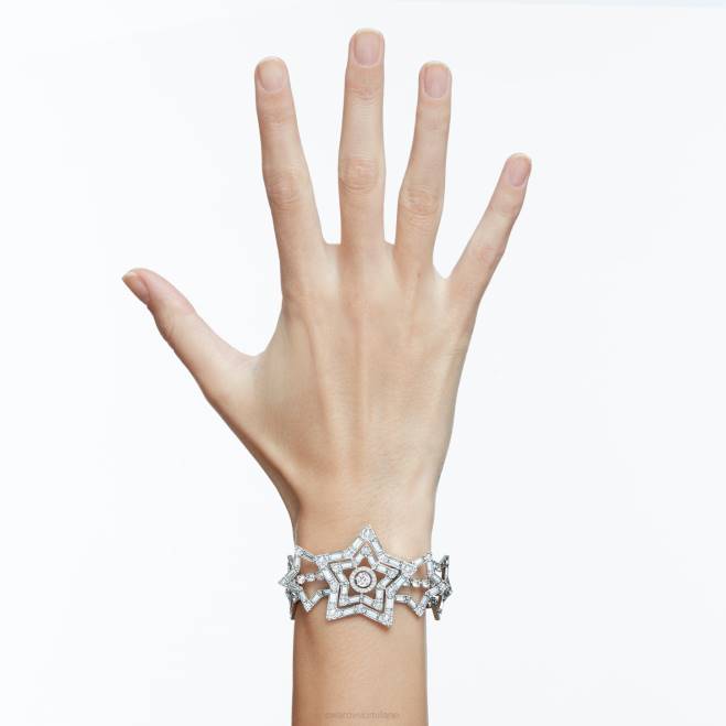 Swarovski DV4B506 gioielleria tagli misti, stella, bianco, rodiato braccialetto stella