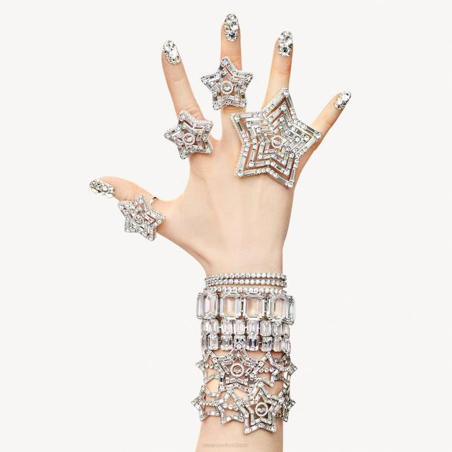 Swarovski DV4B506 gioielleria tagli misti, stella, bianco, rodiato braccialetto stella