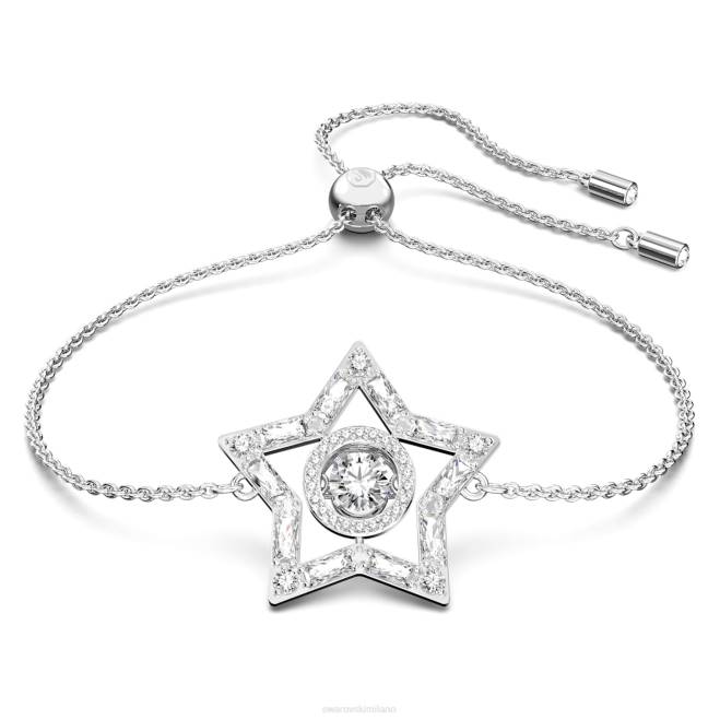 Swarovski DV4B513 gioielleria tagli misti, stella, bianco, rodiato braccialetto stella