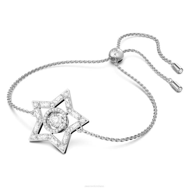 Swarovski DV4B513 gioielleria tagli misti, stella, bianco, rodiato braccialetto stella