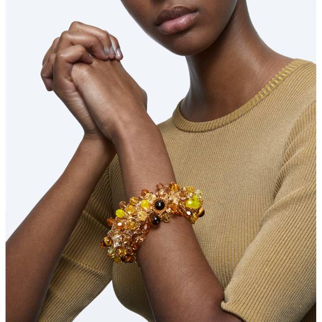 Swarovski DV4B514 gioielleria di tendenza, multicolore, placcato color oro braccialetto somnia