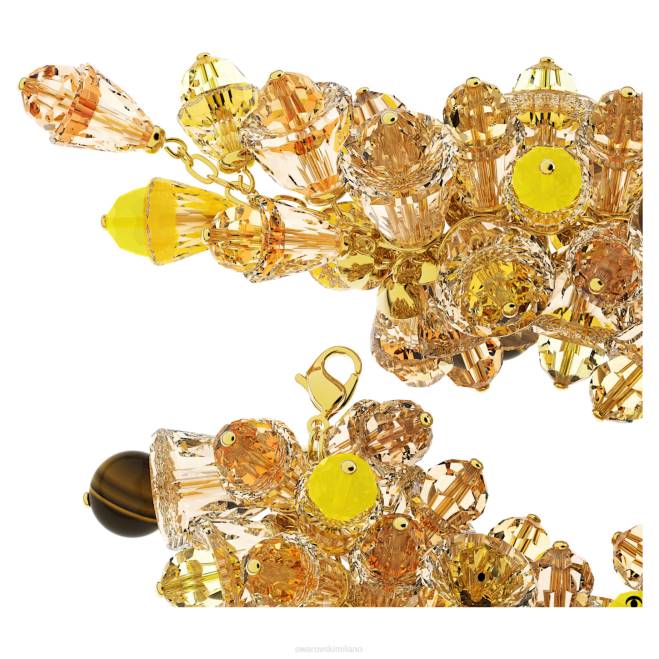 Swarovski DV4B514 gioielleria di tendenza, multicolore, placcato color oro braccialetto somnia