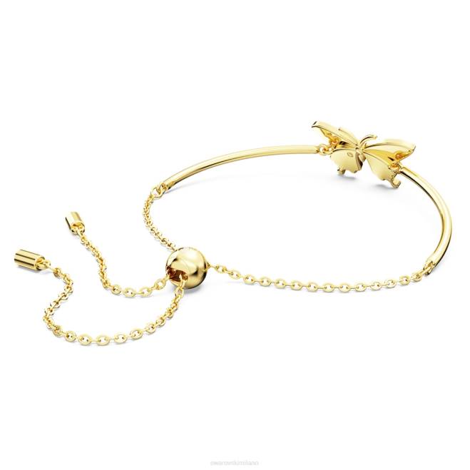 Swarovski DV4B516 gioielleria farfalla, multicolore, placcato color oro braccialetto idilliaco