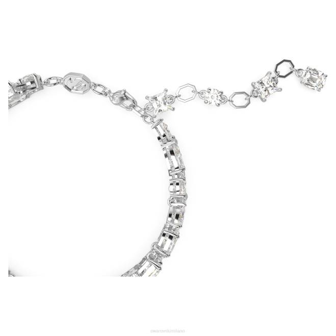 Swarovski DV4B517 gioielleria tagli misti, bianchi, rodiati braccialetto mesmera