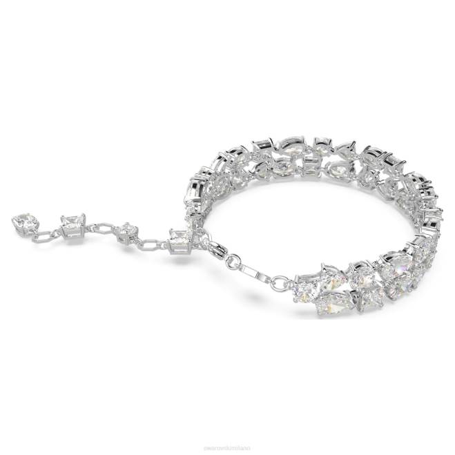 Swarovski DV4B517 gioielleria tagli misti, bianchi, rodiati braccialetto mesmera