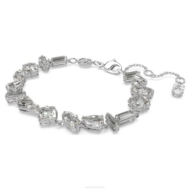 Swarovski DV4B520 gioielleria tagli misti, bianchi, rodiati braccialetto mesmera