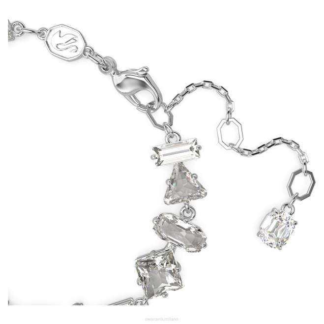 Swarovski DV4B520 gioielleria tagli misti, bianchi, rodiati braccialetto mesmera