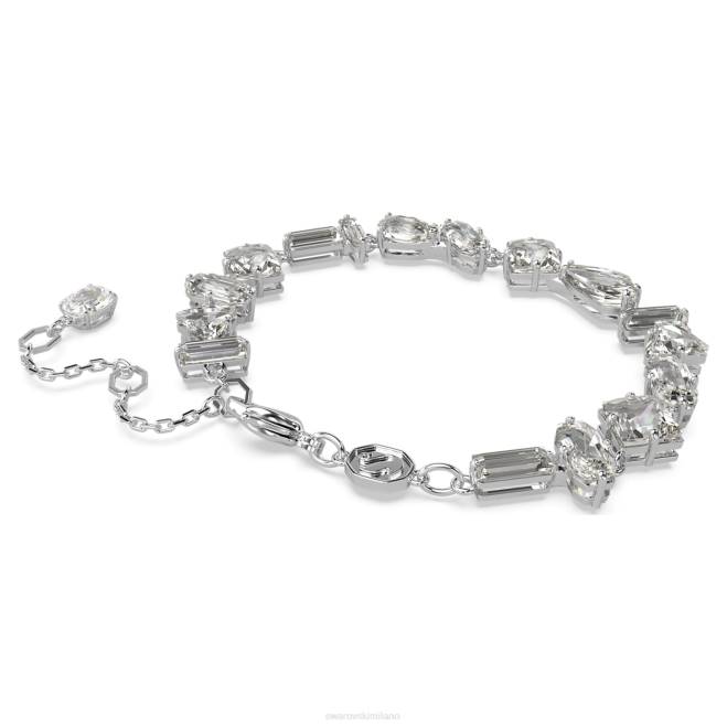 Swarovski DV4B520 gioielleria tagli misti, bianchi, rodiati braccialetto mesmera
