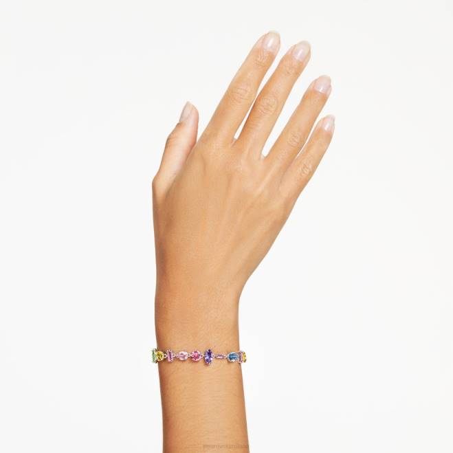 Swarovski DV4B522 gioielleria tagli misti, multicolori, rodiati braccialetto gemma